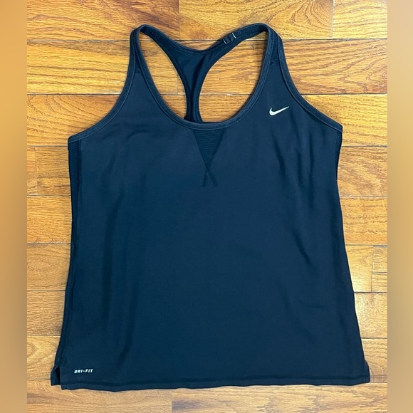 Nike Dri-Fit Black Racerback Athletic Tank Top Women’s XL - Picture 2 of 6